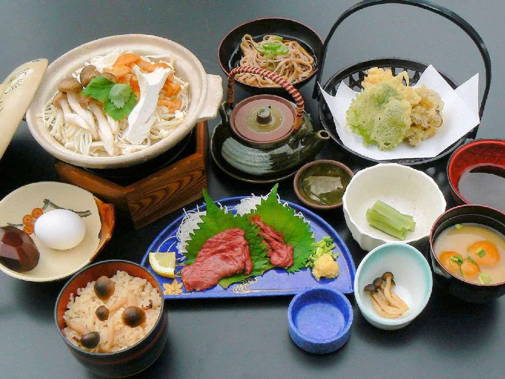 きのこ御膳 あじさい きのこむら深山 ランチタイム